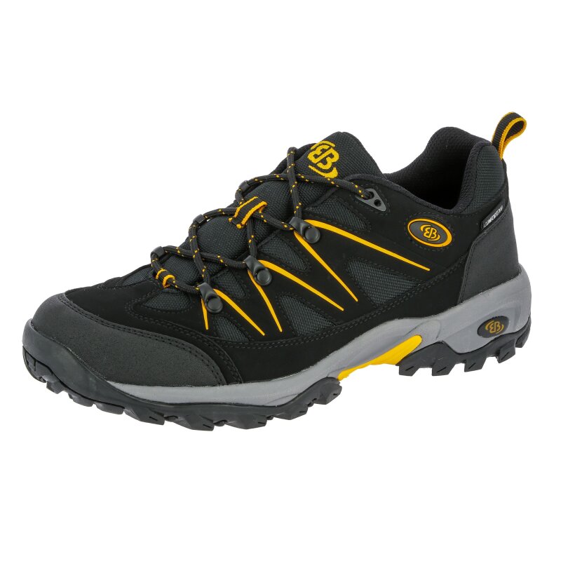 Brütting Mount Hunter Low schwarz/gelb 40 - Trekkingschuh Herren