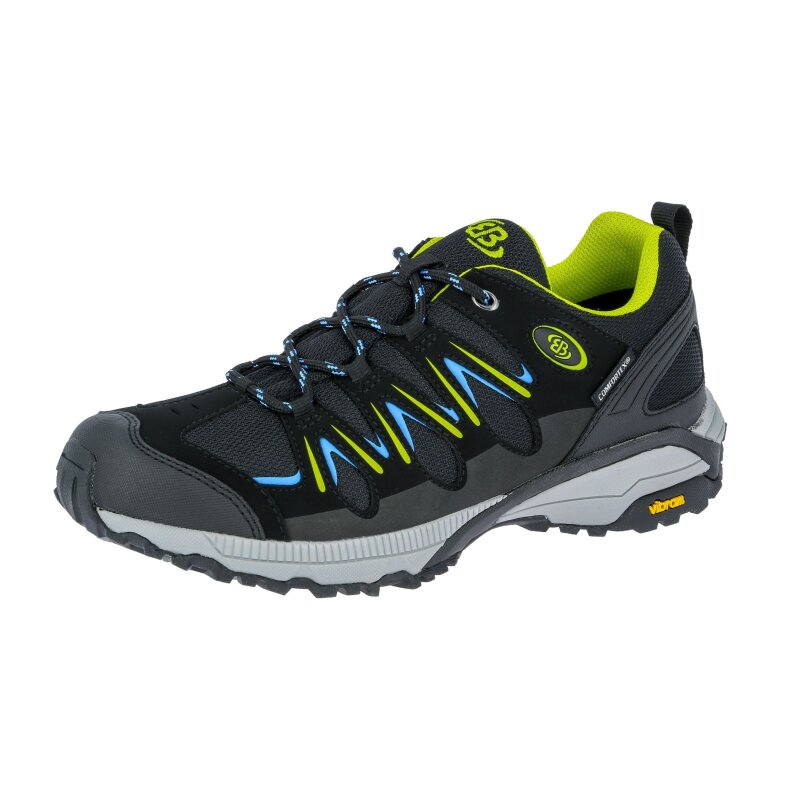 Brütting Expedition schwarz/lemon/blau 40 - Trekkingschuh Herren