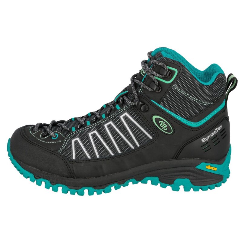 Brütting Mount Meloni schwarz/türkis 38 - Trekkingschuh Damen