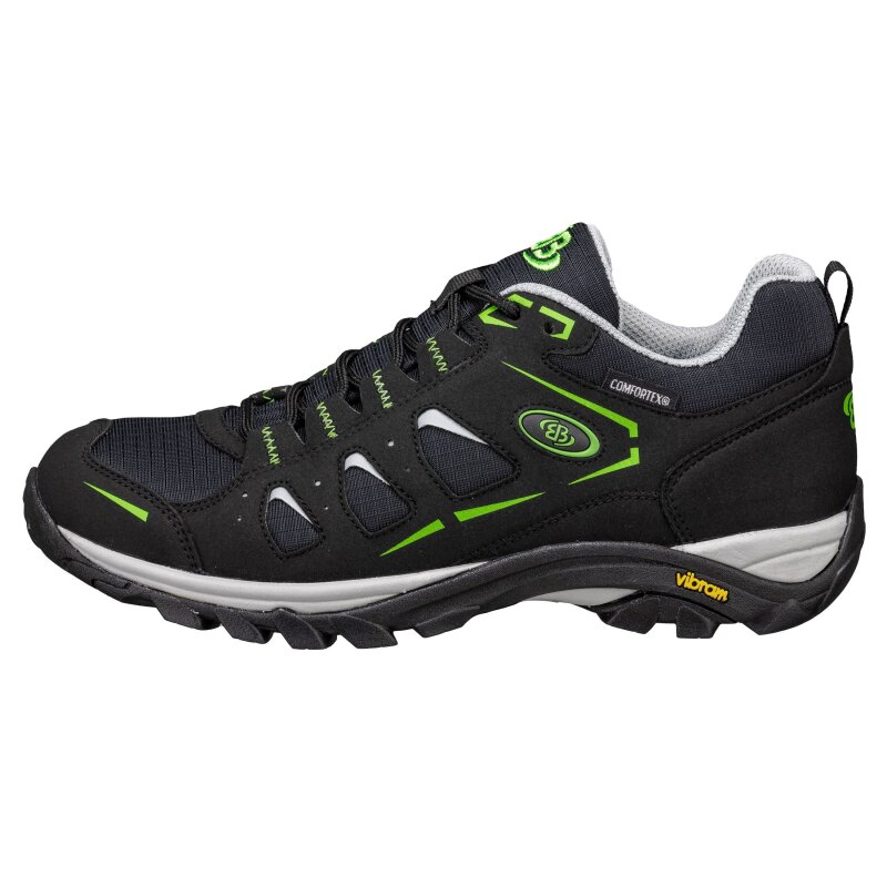 Brütting Mount Frakes Low schwarz/grau/lemon 44 - Trekkingschuh Herren