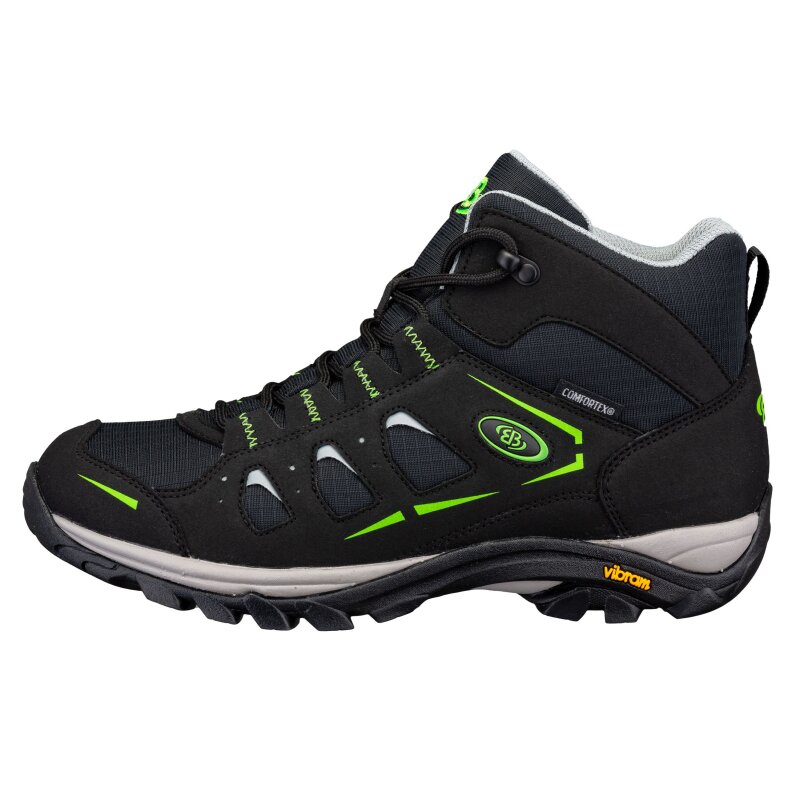 Brütting Mount Frakes High schwarz/grau/lemon - Trekkingschuh Herren