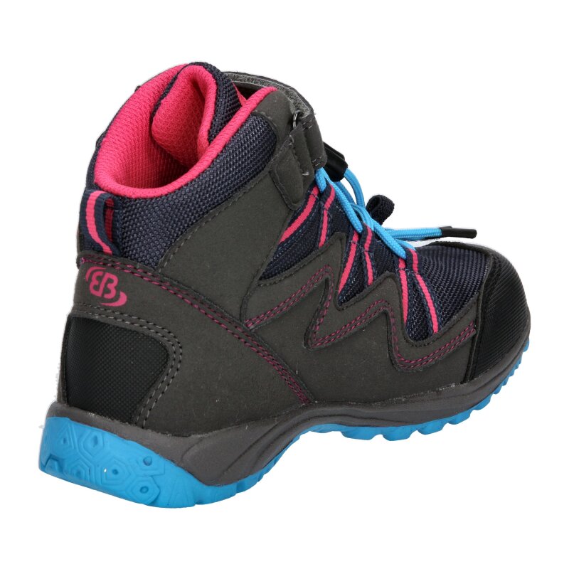 Brütting Outdoorstiefel Atlanta High VS - grau/türkis/pink