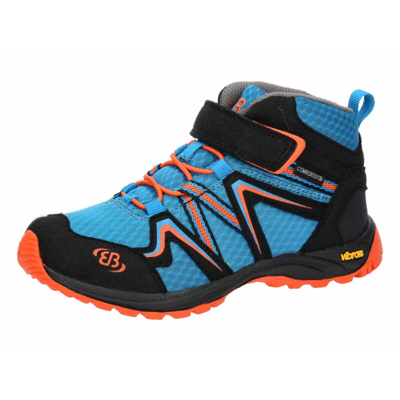 Brütting Outdoorstiefel Rockwall - blau/schwarz/orange