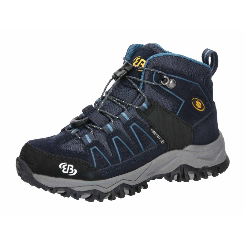 Brütting Outdoorstiefel Mount Pinos High Kids - marine/petrol/gelb