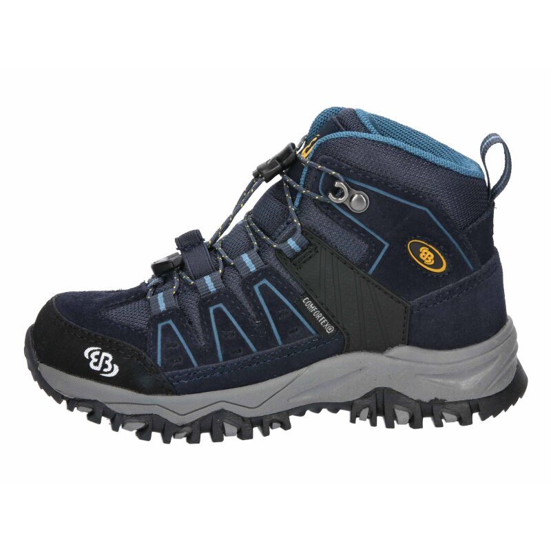 Brütting Outdoorstiefel Mount Pinos High Kids - marine/petrol/gelb