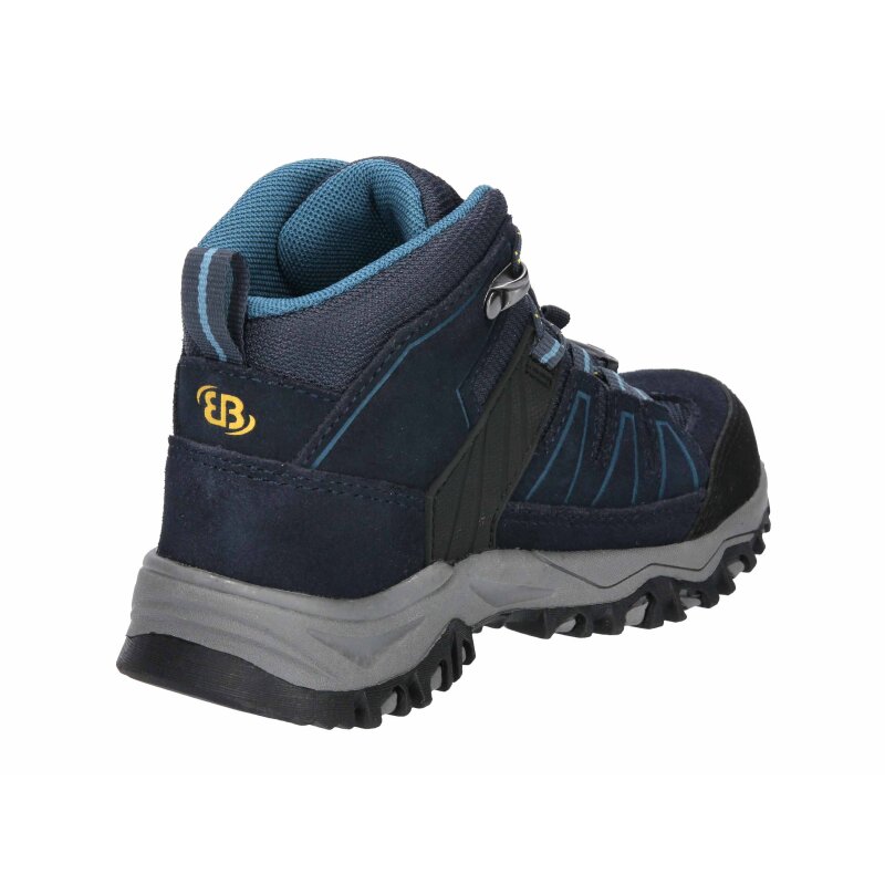 Brütting Outdoorstiefel Mount Pinos High Kids - marine/petrol/gelb