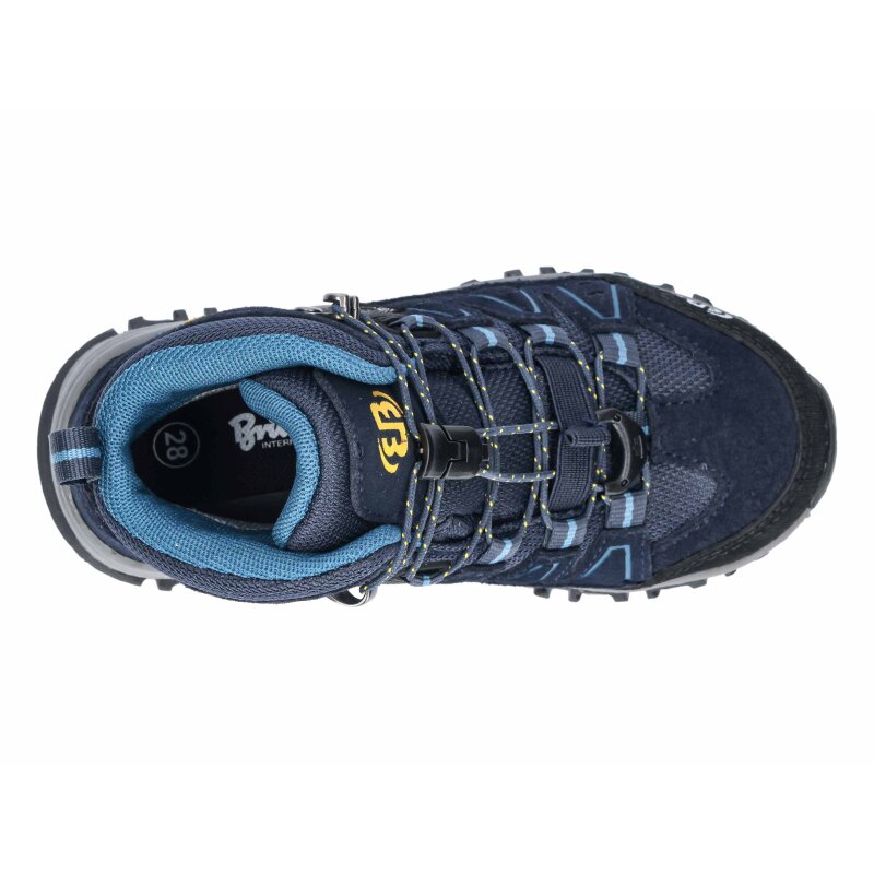 Brütting Outdoorstiefel Mount Pinos High Kids - marine/petrol/gelb