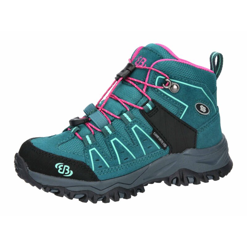 Brütting Outdoorstiefel Mount Pinos High Kids - petrol/pink/türkis