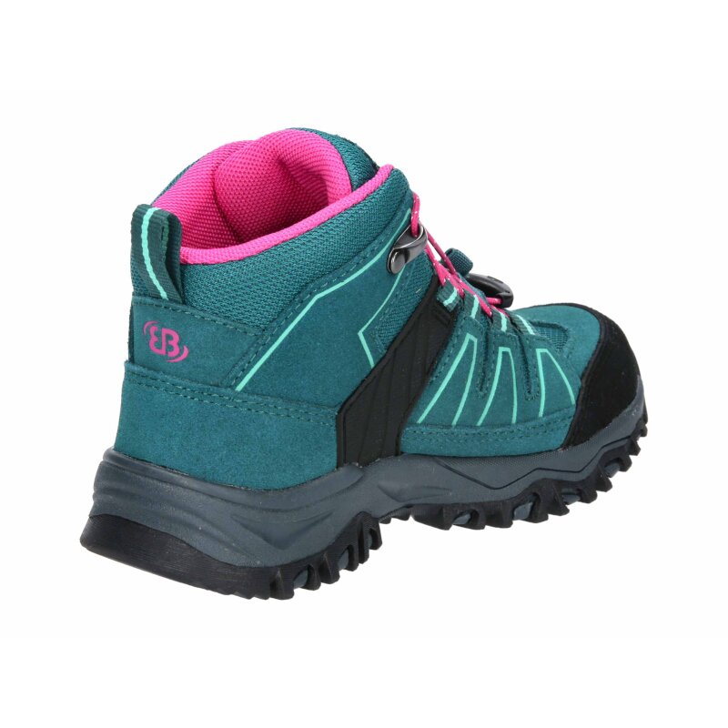 Brütting Outdoorstiefel Mount Pinos High Kids - petrol/pink/türkis
