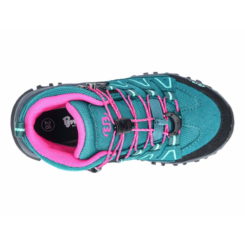 Brütting Outdoorstiefel Mount Pinos High Kids - petrol/pink/türkis