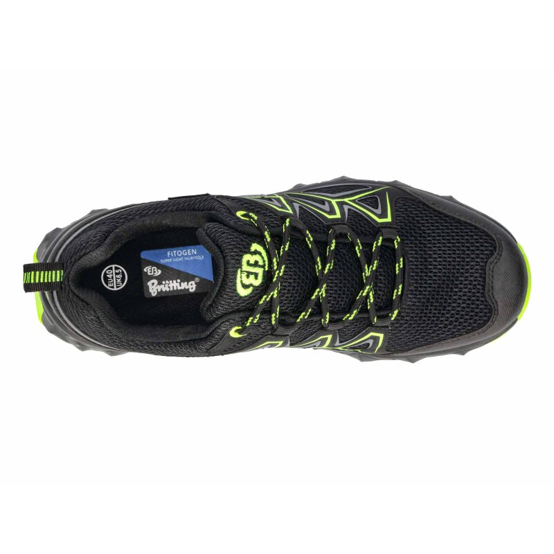Brütting Outdoorschuh Power - schwarz/grau/lemon